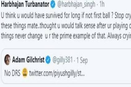 Harbhajan,Gilchrist twitter war on 2001 test hat-trick, DRS