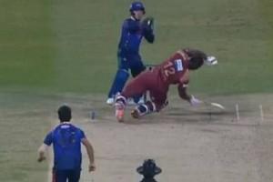 Video: Andre Russell Falls On Ground Trying To Escape Bowler's Bouncer, Immediately Ask For Helmet! 