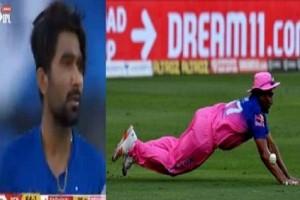 Video: Rahul Tewatia Screams and Shouts at Robin Uthappa for 'Dropping' Catch; Twitter 'Unhappy' With Him! 