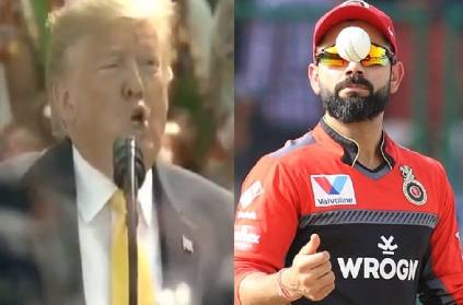 RCB video meme with Donald trumps \'Virat Kolee\' speech
