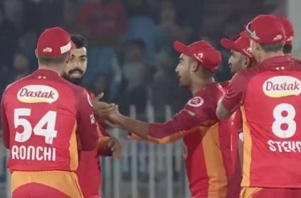 Shadab Khan scolds Rizwan Hussain for throwing at wrong end PSL