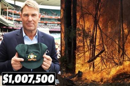 Shane warne\'s cap sold for 4 crores for bush fire victims