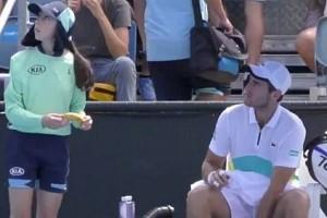 Watch: Tennis Player Ask Girl To Peel Banana, Gets Scolded By Umpire; Lands In Trouble!