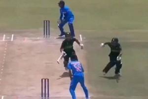 Under-19 World Cup: Pakistan Batsman Gets Run Out Against India in the Funniest Way! Watch Video!