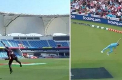 UAE’s Rameez Shahzad takes a one-hand stunner like Ben Stokes