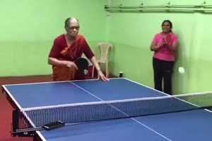 Video of 69-year-old former champion playing table tennis goes viral