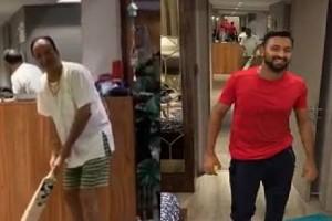 Video of Pandya playing tennis ball cricket with father inside house is making the internet go 'awwwdorable'
