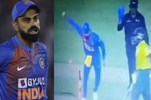 Virat Kohli loses cool, breaks stumps in anger in field!