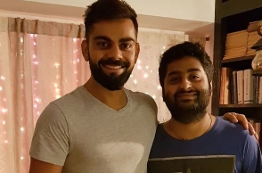 Virat Kohli's 'Fanboy Moment' with playback singer Arijit Singh