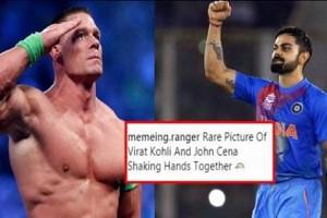 WWE superstar John Cena shakes hands with Virat Kohli - posts picture!