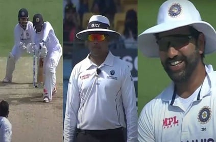 Rohit Sharma Kidding Umpire for DRS on lbw in second test