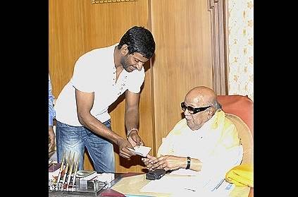 தமிழின தலைவருக்கு மெரினாவில் இடம் வேண்டும்.. நடிகர் விஷால் கோரிக்கை !!