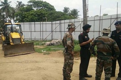 கலைஞரின் நல்லடக்கத்திற்கான பணிகள் மெரினாவில் தொடங்கியது..வீடியோ உள்ளே !