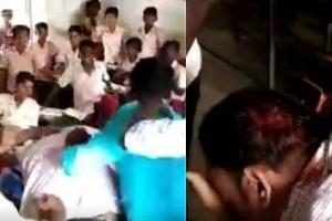 "மாணவிக்கு பாலியல் தொந்தரவு கொடுத்ததாக புகார்":ஆசிரியரை சரமாரியாக தாக்கிய பொதுமக்கள்!