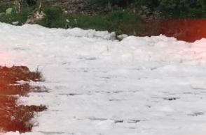 After Noyyal river, another TN dam's water gets frothy chemicals floating