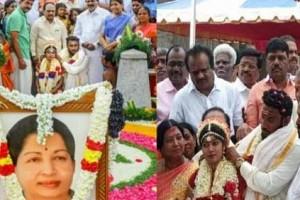 Photos Viral! Jayalalithaa's Samadhi Turns Marriage Hall For AIADMK Leader's Son