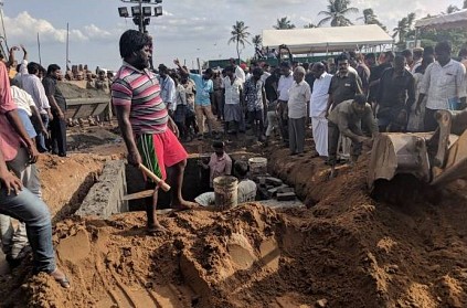 Burial spot being prepped for Kalaignar