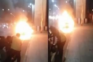 Video: Car Goes Up In Flames Near Alandur Station In Chennai 