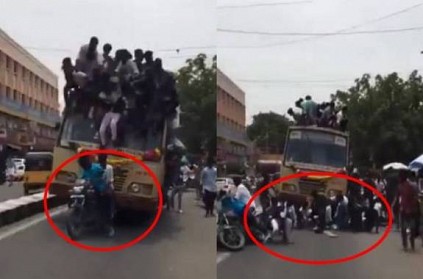 Chennai: College students fall off bus roof while celebrating ‘bus day