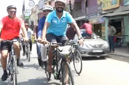 Chennai man bicycling to Germany to spread awareness on human traffic