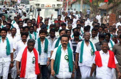 MK Stalin rides bullock cart while protesting