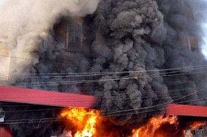 Fire breaks out in textile showroom