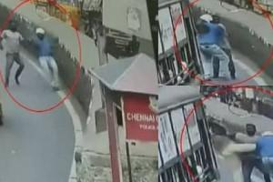 Chilling Video: Man brutally attacked by Ganja Smokers on a Busy Road in Chennai