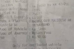 TN Tollgate Fined Rs 20,000 for Charging Extra 5 Rupees