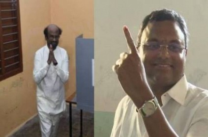 Polling starts in TN, P Chidambaram and Rajinikanth are early voters.