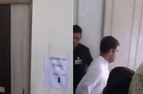 Rahul Gandhi walks into ladies toilet