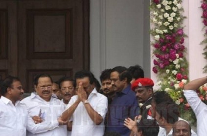 Stalin requests DMK cadres at Rajaji Hall