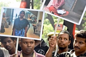 Students protest for Anita in Marina