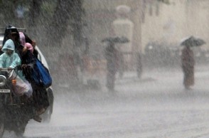 Transport staff and their families protest amidst heavy rains