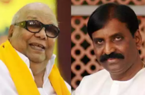 Prominent celebrity meets Karunanidhi on Pongal