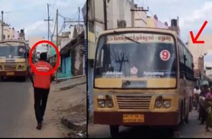 Video: ZOMATO Delivery Boy And Others Stop Running Bus Save Passengers