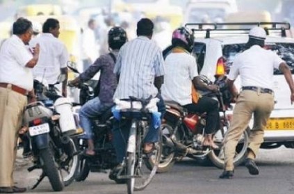Woman Breaks Leg As Chennai Police Jumps Before Scooter   