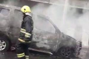 Car With 4 People Caught Fire over Chennai Airport Bridge