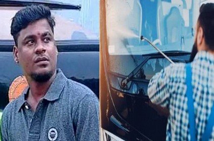 Chennai Omni bus driver dies by electric shock near Maduravayal