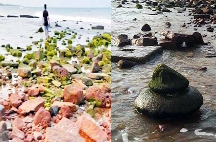 Mamallapuram sea suddenly receded found ancient temple stoneware