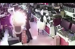 IPhone battery explodes after man bites it