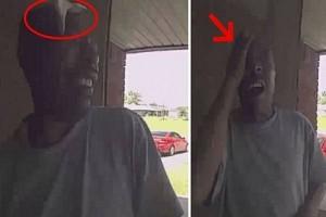 Caught on Camera! Man bitten by snake on forehead While Opening Front Door