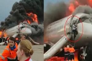 Video Shocking! Co-pilot climbs back inside burning plane to ‘rescue captain’