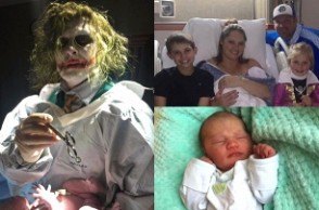 Doctor dressed as 'Joker' delivers baby