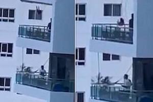 'Frightening' Viral Video: Father pushes Girl's swing on 8th Floor Balcony!