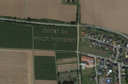 German man shocked to see marriage proposal on Google Maps