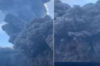 Horrifying video captures tourists trying to escape volcano eruption