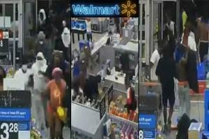 VIDEO: Hundreds Storm into a Closed Walmart Store, Loot $1,00,000 Worth Goods!