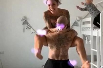 Husband, Wife make TikTok Video, Son Jumps doing same: Watch