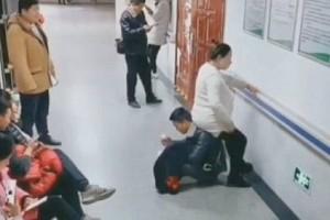 Watch: Husband Becomes 'Chair' For Heavily Pregnant Wife After No One Gave Her Seat In Hospital!