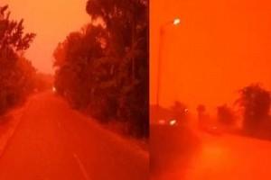 WATCH VIDEO: Sky Turns ‘Red’, People Scared; No Filter or Movie, It is 'REAL'!!